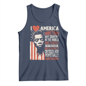 James Baldwin Tank Top I Love America More Than Any Country In The World TS09 Navy Print Your Wear