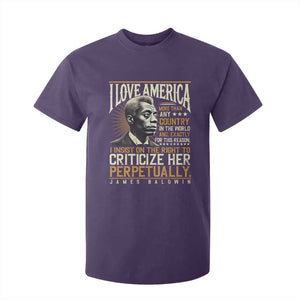 James Baldwin T Shirt For Kid I Love America More Than Any Country In The World Black History TS09 Purple Print Your Wear