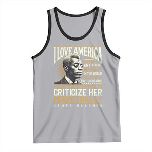 James Baldwin Tank Top I Love America More Than Any Country In The World Black History TS09 Athletic Heather Black Print Your Wear