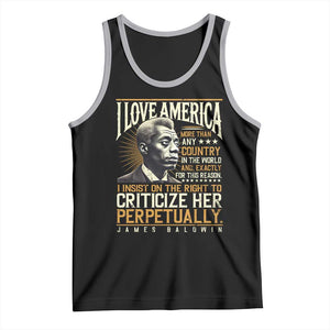 James Baldwin Tank Top I Love America More Than Any Country In The World Black History TS09 Black Athletic Heather Print Your Wear