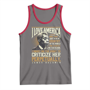 James Baldwin Tank Top I Love America More Than Any Country In The World Black History TS09 Deep Heather Red Print Your Wear