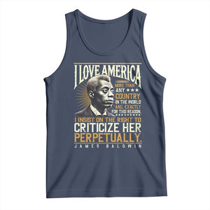 James Baldwin Tank Top I Love America More Than Any Country In The World Black History TS09 Navy Print Your Wear