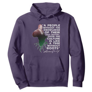 Marcus Garvey Hoodie A People Without The Knowledge Of Their Past History Is Like A Tree Without Roots TS09 Purple Print Your Wear