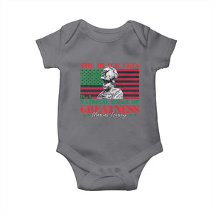Marcus Garvey Baby Onesie The Black Skin Is A National Badge Of Greatness African American Flag TS09 Charcoal Print Your Wear