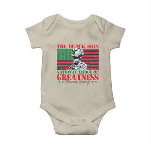 Marcus Garvey Baby Onesie The Black Skin Is A National Badge Of Greatness African American Flag TS09 Sand Print Your Wear
