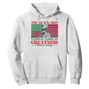 Marcus Garvey Hoodie The Black Skin Is A National Badge Of Greatness African American Flag TS09 White Print Your Wear