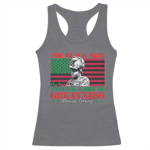 Marcus Garvey Racerback Tank Top The Black Skin Is A National Badge Of Greatness African American Flag TS09 Charcoal Print Your Wear