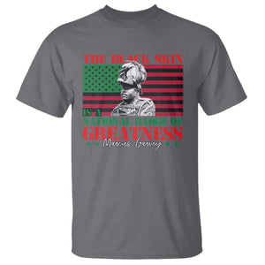 Marcus Garvey T Shirt The Black Skin Is A National Badge Of Greatness African American Flag TS09 Charcoal Print Your Wear