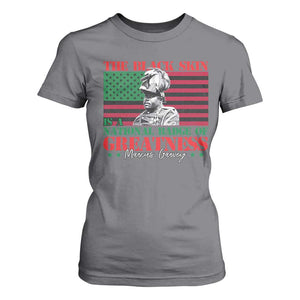 Marcus Garvey T Shirt For Women The Black Skin Is A National Badge Of Greatness African American Flag TS09 Charcoal Print Your Wear
