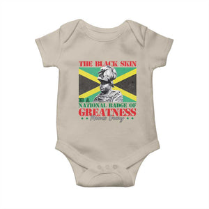 Marcus Garvey Baby Onesie The Black Skin Is A National Badge Of Greatness Jamaican Flag TS09 Sand Print Your Wear