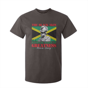 Marcus Garvey T Shirt For Kid The Black Skin Is A National Badge Of Greatness Jamaican Flag TS09 Dark Chocolate Print Your Wear