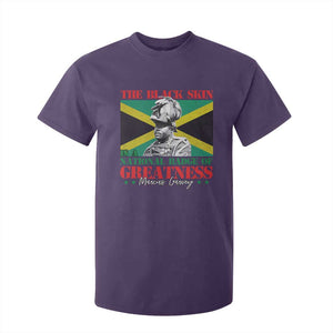 Marcus Garvey T Shirt For Kid The Black Skin Is A National Badge Of Greatness Jamaican Flag TS09 Purple Print Your Wear