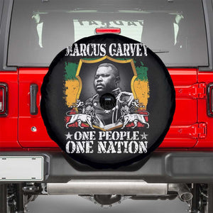 Marcus Garvey Spare Tire Cover One People One Nation Jamaica Legends Rasta TS09 Black Print Your Wear