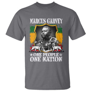 Marcus Garvey T Shirt One People One Nation Jamaica Legends Rasta TS09 Charcoal Print Your Wear