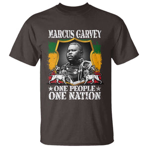 Marcus Garvey T Shirt One People One Nation Jamaica Legends Rasta TS09 Dark Chocolate Print Your Wear