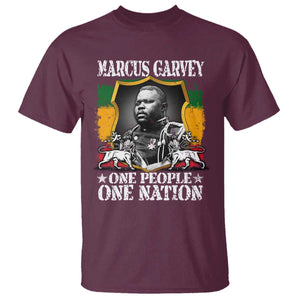 Marcus Garvey T Shirt One People One Nation Jamaica Legends Rasta TS09 Maroon Print Your Wear