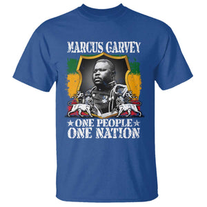 Marcus Garvey T Shirt One People One Nation Jamaica Legends Rasta TS09 Royal Blue Print Your Wear
