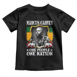 Marcus Garvey Toddler T Shirt One People One Nation Jamaica Legends Rasta TS09 Black Print Your Wear