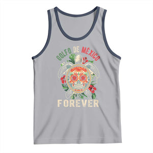 Golfo De Mexico Forever Tank Top Sea Turtle Mexican Sugar Skull TS09 Athletic Heather Navy Print Your Wear