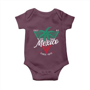 Gulf Of Mexico Since 1672 Baby Onesie TS09 Maroon Print Your Wear
