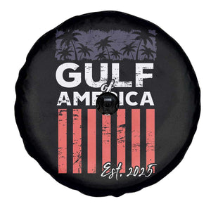 Gulf Of USA Spare Tire Cover Est 2025 American Flag Gulf Mexico TS09 Print Your Wear