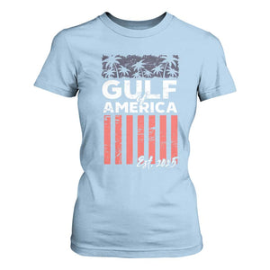 Gulf Of USA T Shirt For Women Est 2025 American Flag Gulf Mexico TS09 Light Blue Print Your Wear