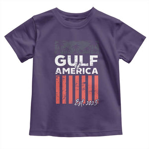 Gulf Of USA Toddler T Shirt Est 2025 American Flag Gulf Mexico TS09 Purple Print Your Wear