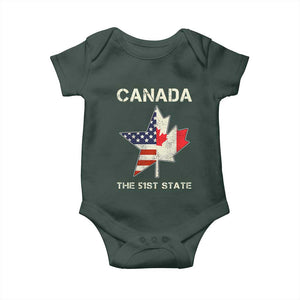 Canada The 51st State Baby Onesie Maple Canadian American Flag TS09 Print Your Wear