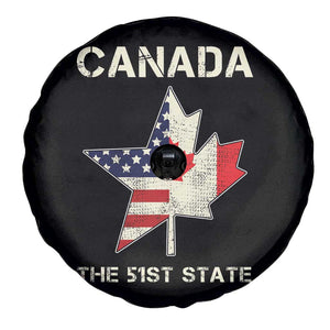 Canada The 51st State Spare Tire Cover Maple Canadian American Flag TS09 Print Your Wear