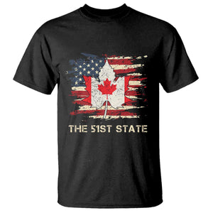 Canada The 51st State T Shirt Canadian Maple American Flag TS09 Black Print Your Wear
