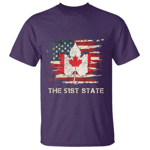 Canada The 51st State T Shirt Canadian Maple American Flag TS09 Purple Print Your Wear