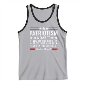 Patriotism Does Not Mean To Stand By The President Tank Top Theodore Roosevelt Teddy TS09 Athletic Heather Black Print Your Wear