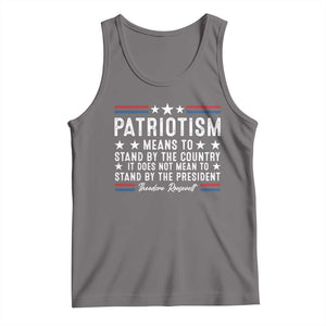 Patriotism Does Not Mean To Stand By The President Tank Top Theodore Roosevelt Teddy TS09 Deep Heather Print Your Wear