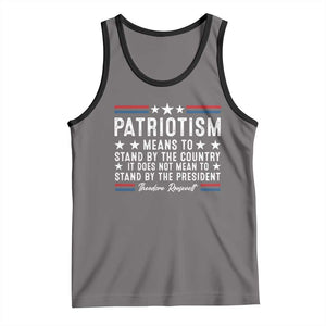 Patriotism Does Not Mean To Stand By The President Tank Top Theodore Roosevelt Teddy TS09 Deep Heather Black Print Your Wear