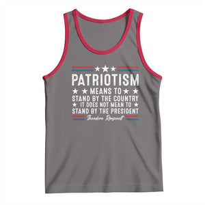 Patriotism Does Not Mean To Stand By The President Tank Top Theodore Roosevelt Teddy TS09 Deep Heather Red Print Your Wear