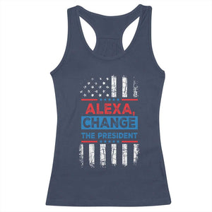 Funny Alexa Change The President Racerback Tank Top TS09 Navy Print Your Wear