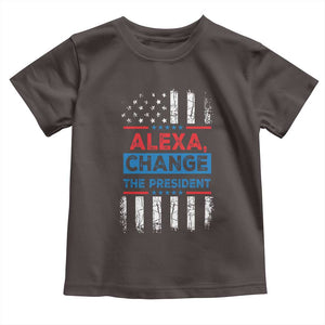 Funny Alexa Change The President Toddler T Shirt TS09 Dark Chocolate Print Your Wear