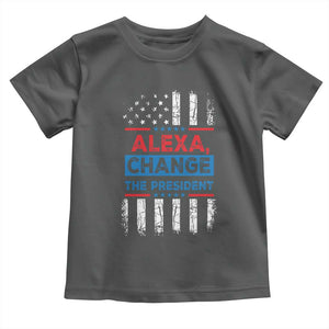 Funny Alexa Change The President Toddler T Shirt TS09 Dark Heather Print Your Wear