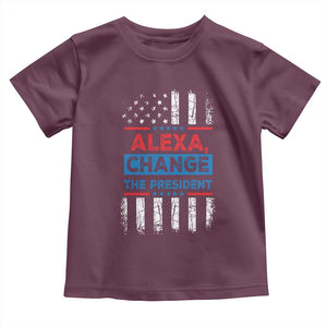 Funny Alexa Change The President Toddler T Shirt TS09 Maroon Print Your Wear