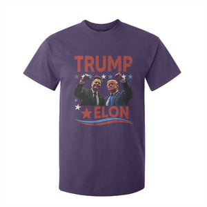 Cool Trump And Elon 2025 T Shirt For Kid TS09 Purple Print Your Wear