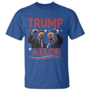 Cool Trump And Elon 2025 T Shirt TS09 Royal Blue Print Your Wear
