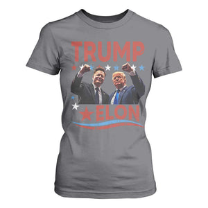 Cool Trump And Elon 2025 T Shirt For Women TS09 Charcoal Print Your Wear