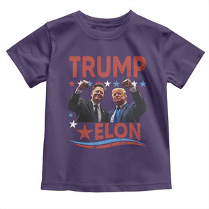 Cool Trump And Elon 2025 Toddler T Shirt TS09 Purple Print Your Wear