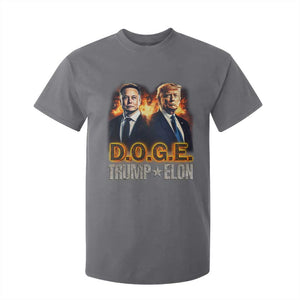 Trump Elon 2025 DOGE T Shirt For Kid TS09 Charcoal Print Your Wear