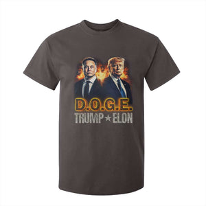 Trump Elon 2025 DOGE T Shirt For Kid TS09 Dark Chocolate Print Your Wear