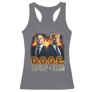 Trump Elon 2025 DOGE Racerback Tank Top TS09 Charcoal Print Your Wear