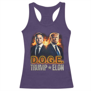 Trump Elon 2025 DOGE Racerback Tank Top TS09 Purple Print Your Wear