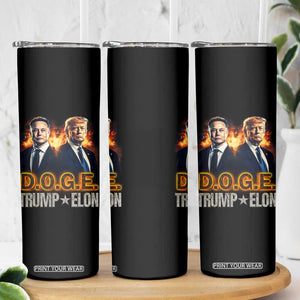 Trump Elon 2025 DOGE Skinny Tumbler TS09 Print Your Wear