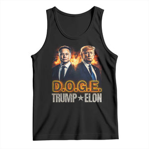 Trump Elon 2025 DOGE Tank Top TS09 Black Print Your Wear