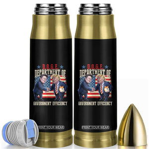 Trump Elon 2025 Bullet Tumbler DOGE Department of Government Efficiency TS09 Black Print Your Wear